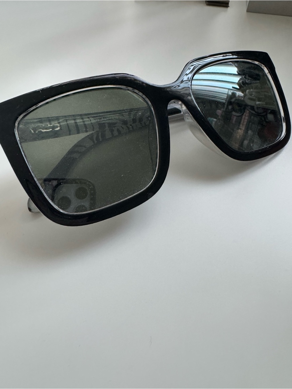 QUAY Chunky Black Square Sunglasses